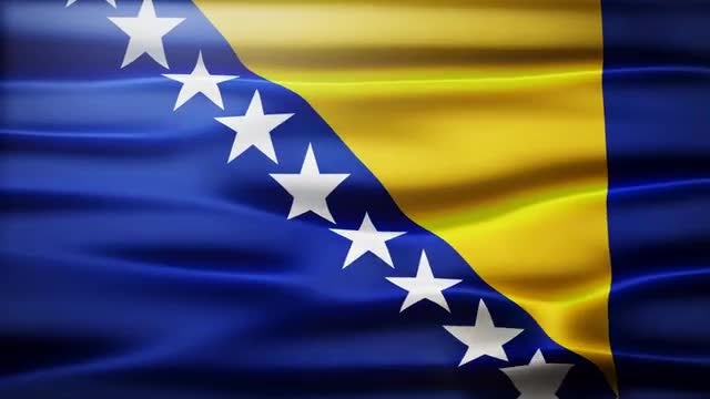 Bosnia and Herzegovina Flag: Stock Motion Graphics