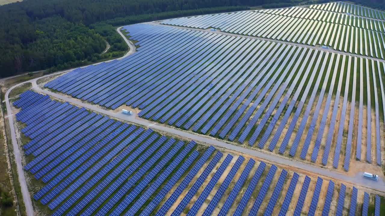 Fields Of Solar Panels Stock Video Motion Array
