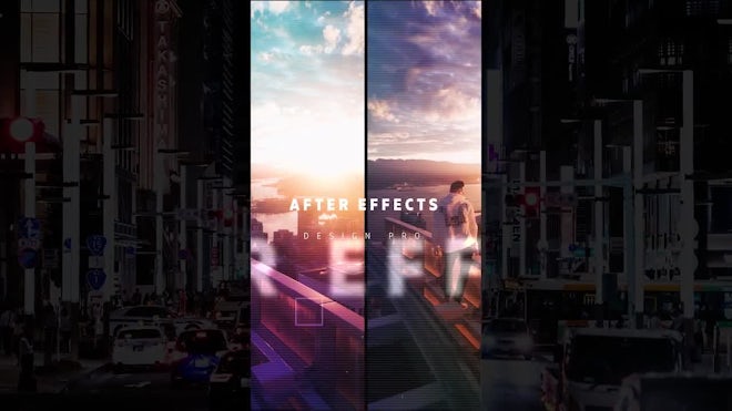 Modern Glitch Slideshow Freebies template preview