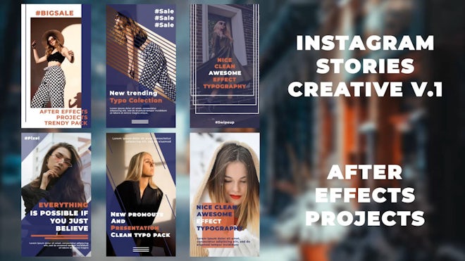 Instagram Stories - Creative V.1 Freebies template preview