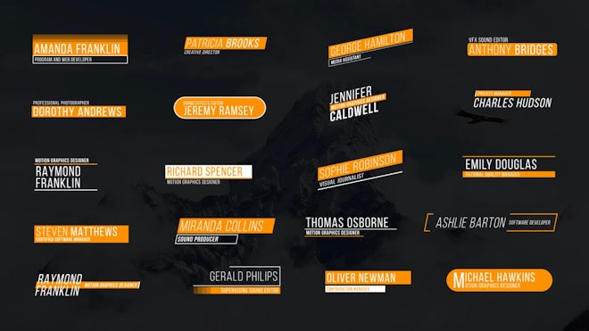 Clean Lower Thirds V Freebies template preview