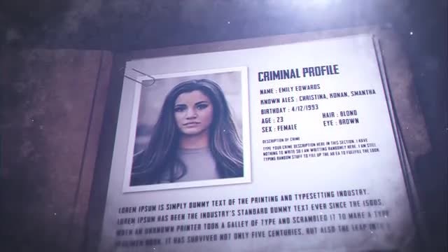 Crime File: After Effects Templates