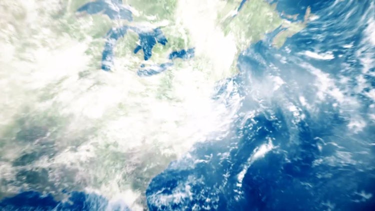 Beautiful fly through space to Earth: Motion Graphics