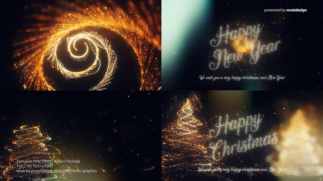 New Year And Happy Christmas Opener Freebies template preview