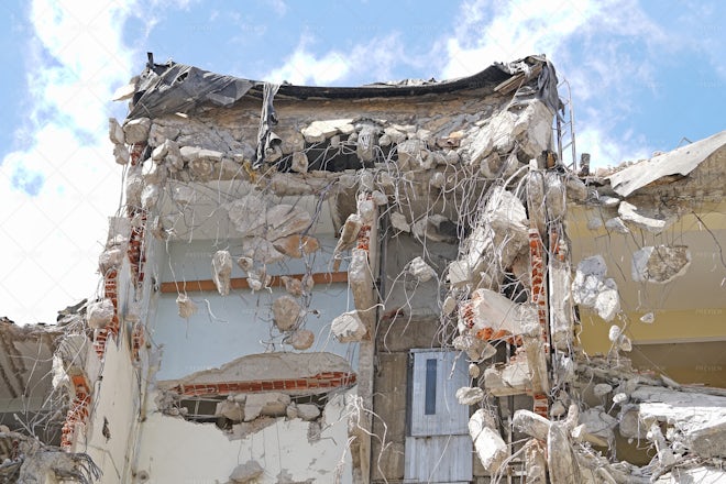 Demolished Building - Stock Photos | Motion Array