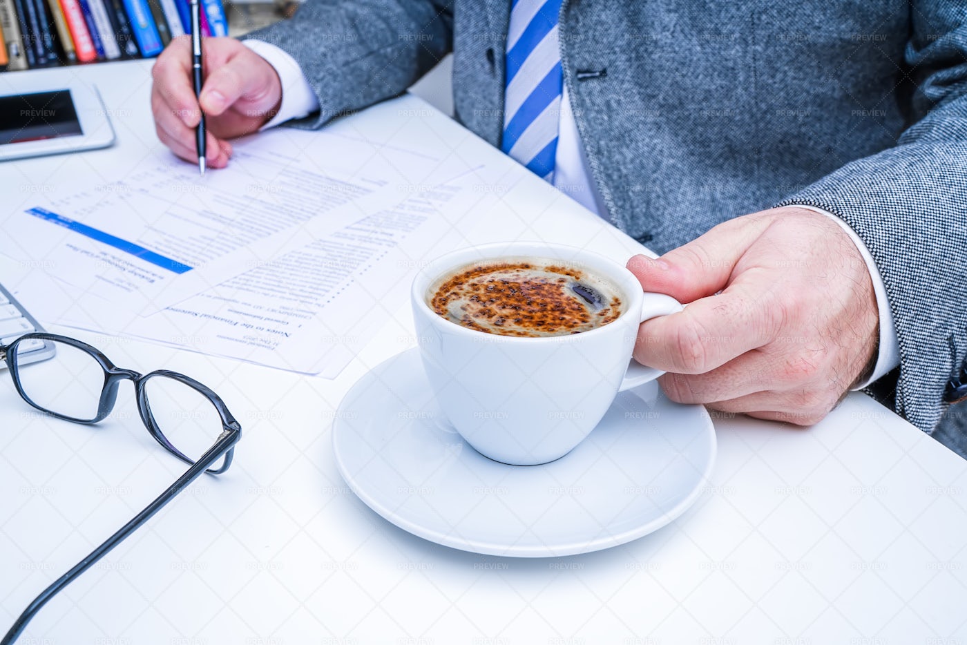 Businessman With Morning Coffee: Stock Photos