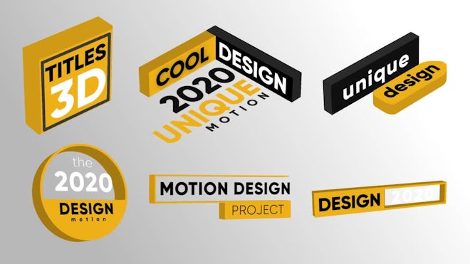 Modern Isometric Titles Freebies template preview