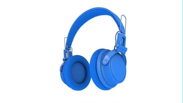 Blue Wireless Headphones: Stock Motion Graphics
