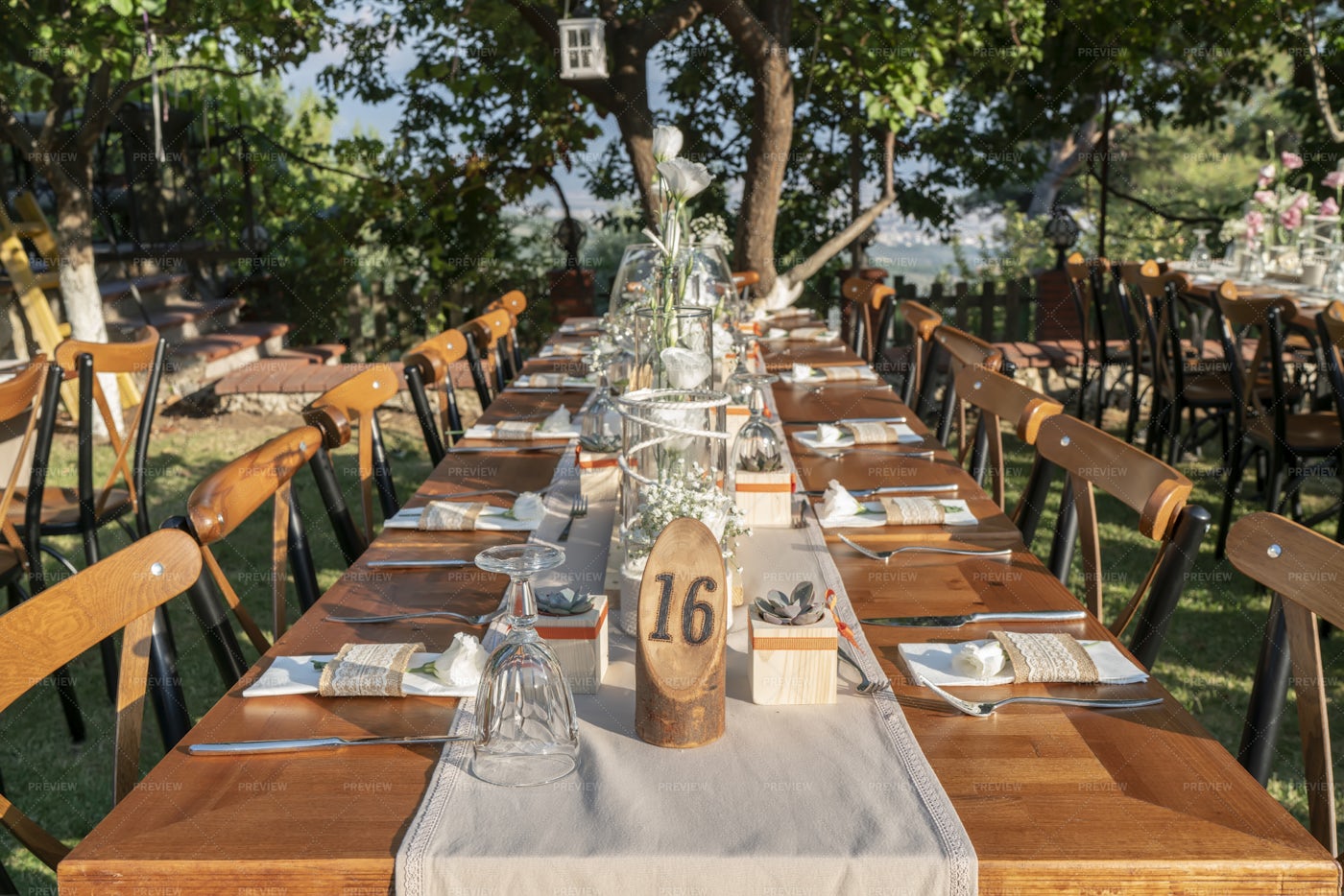 Long Wedding Table: Stock Photos