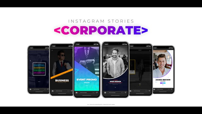 Instagram Stories: Corporate Freebies template preview