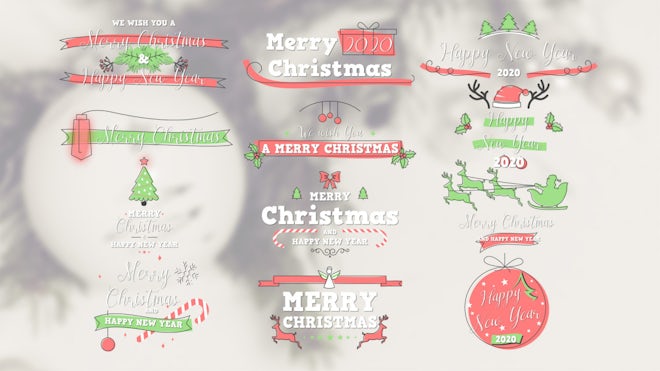 Christmas & New Year Titles Freebies template preview