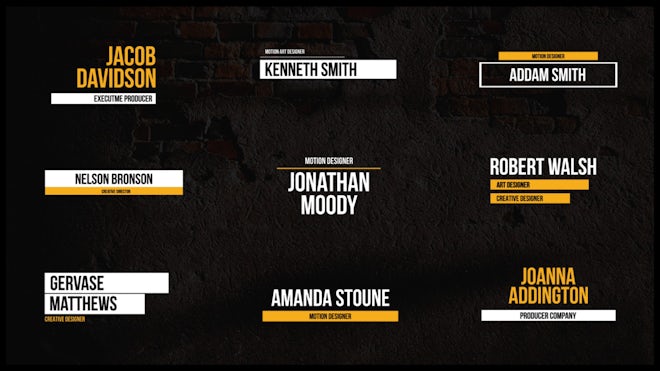 Lower Thirds Freebies template preview