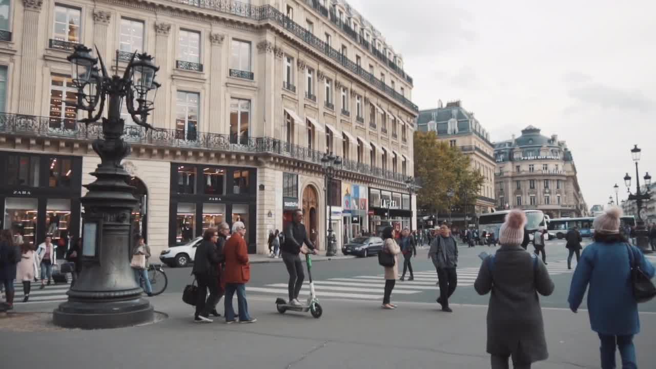 Crowds In Paris Stock Video Motion Array
