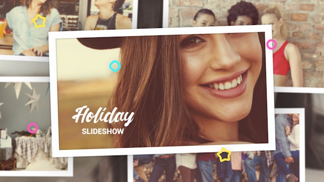 Holiday Photo Slideshow Freebies template preview