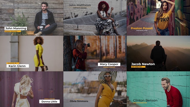 Lower Thirds Freebies template preview