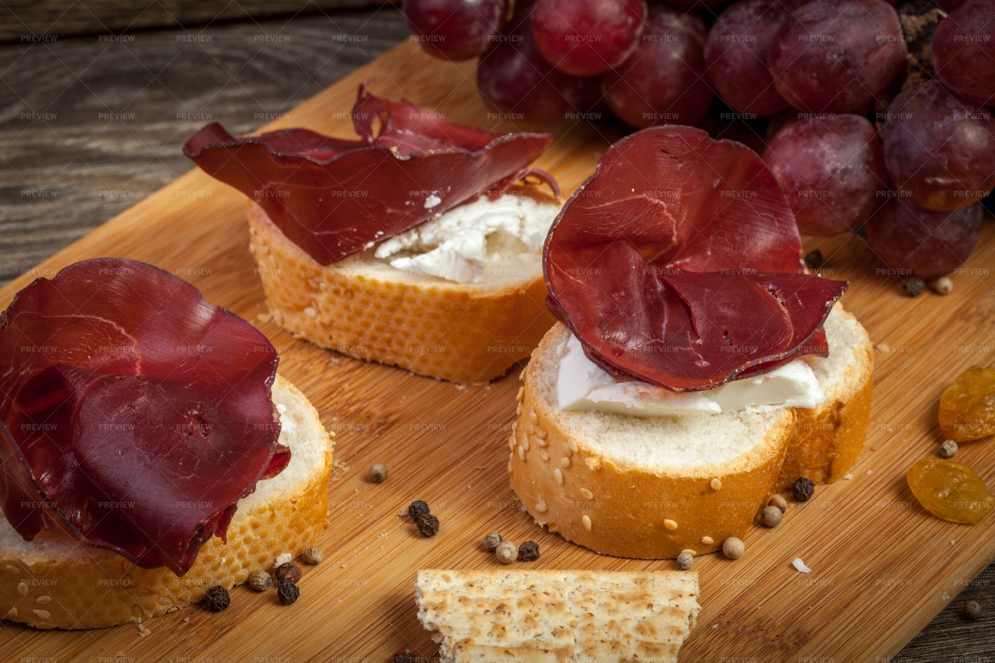 Italian Sliced Prosciutto: Stock Photos