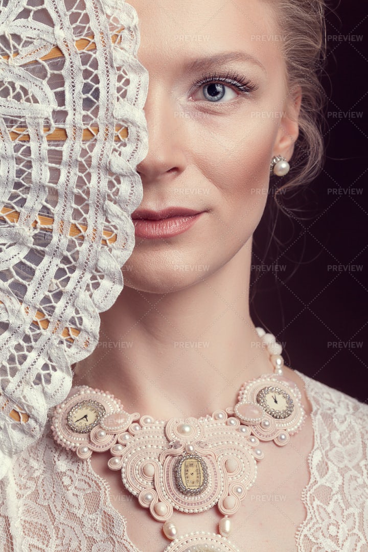 Rococo Style Portrait: Stock Photos