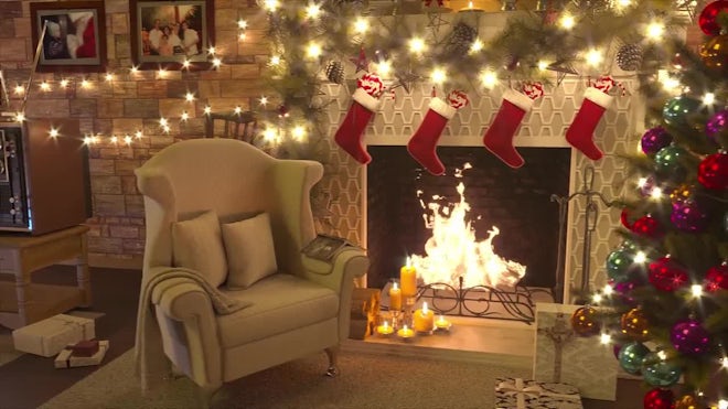 Old TV Winter Slideshow Freebies template preview