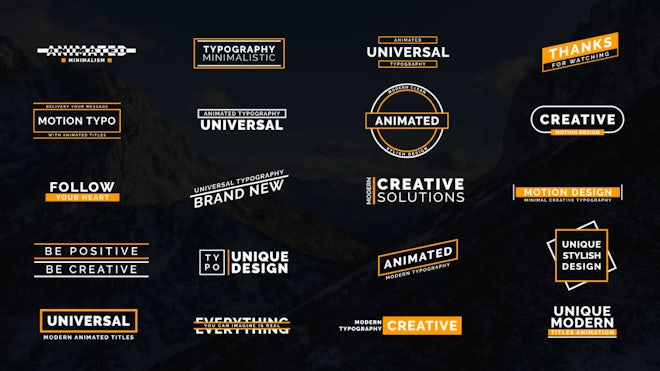 Modern Titles 4k Freebies template preview