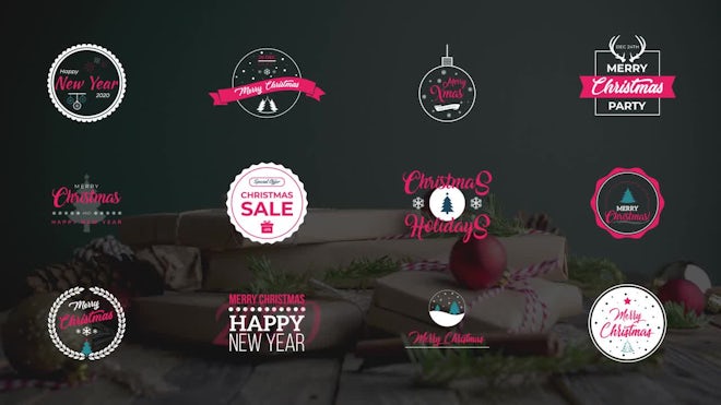 Christmas & New Year Titles Freebies template preview