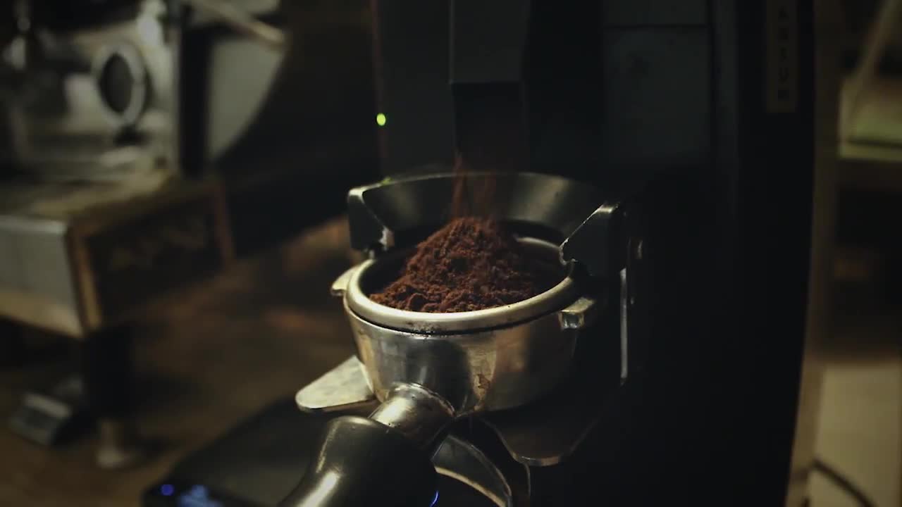 Coffee Grinding Stock Video Motion Array