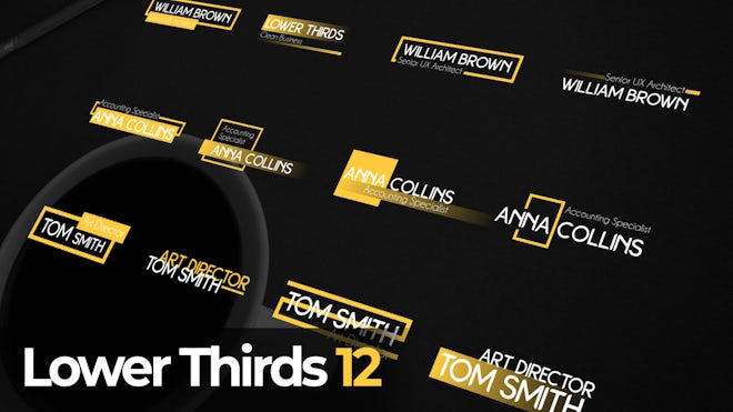 Corporate Lower Thirds Freebies template preview