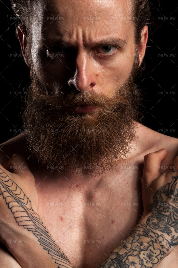Tattoo Man Beard Stock Photos and Images  123RF