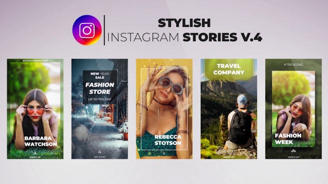 Stylish Instagram Stories V.4 Freebies template preview