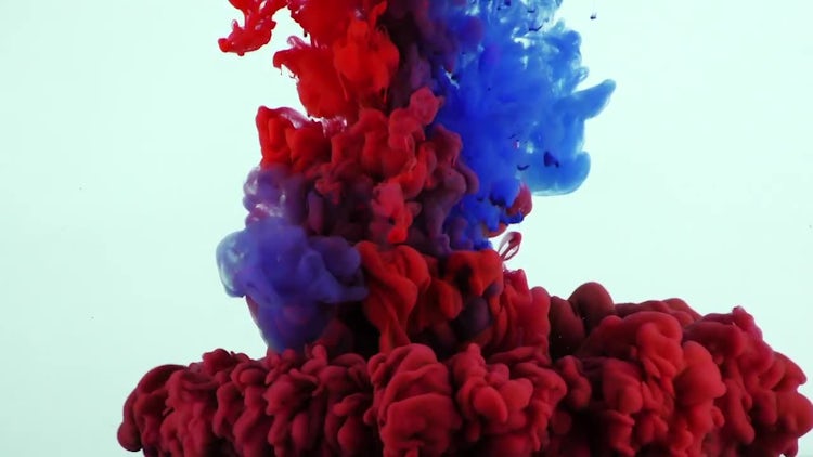 Colorful Ink Spread: Stock Video