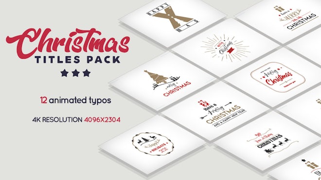 Christmas Titles Pack Freebies template preview