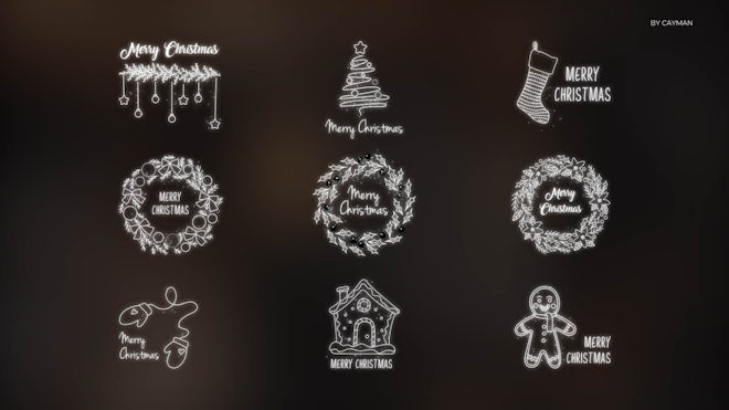 Christmas & New Year Titles Freebies template preview