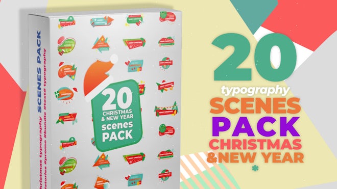 20 New Year Typography Badges Freebies template preview