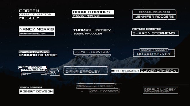 15 Glitch Lower Thirds Freebies template preview