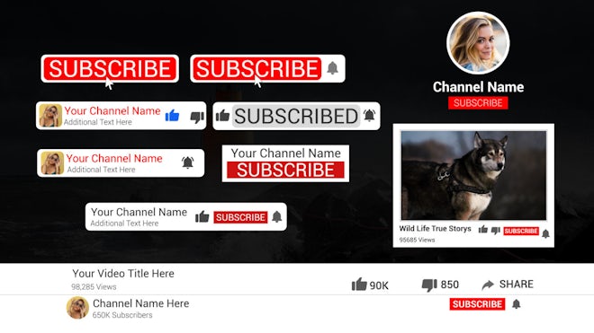 Youtube Subscribe Freebies template preview