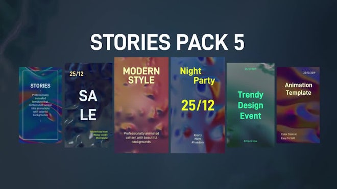 Stories Pack 5: Liquid Freebies template preview
