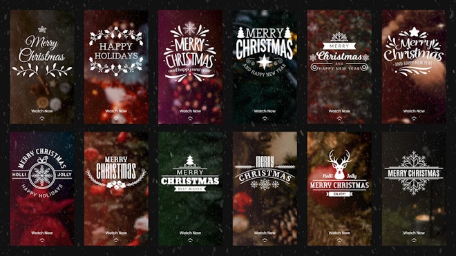 Instagram Stories - Merry Christmas II Freebies template preview