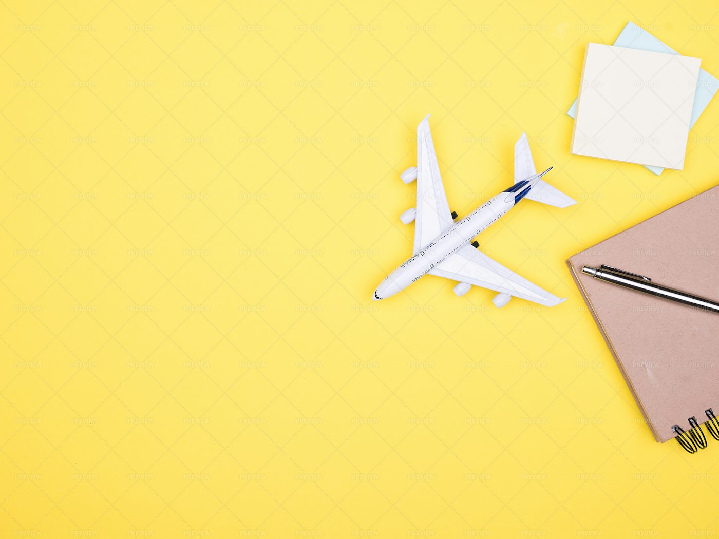 Plane And Notebook: Stock Photos