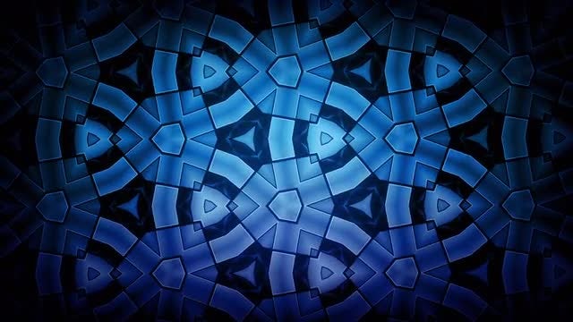 Kaleidoscope Blue Pattern: Stock Motion Graphics