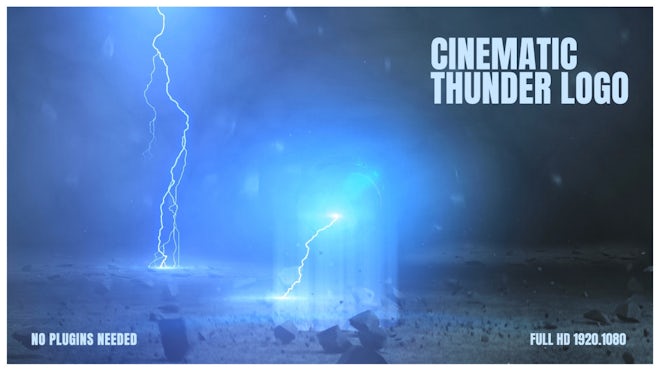 Cinematic Thunder Logo Freebies template preview
