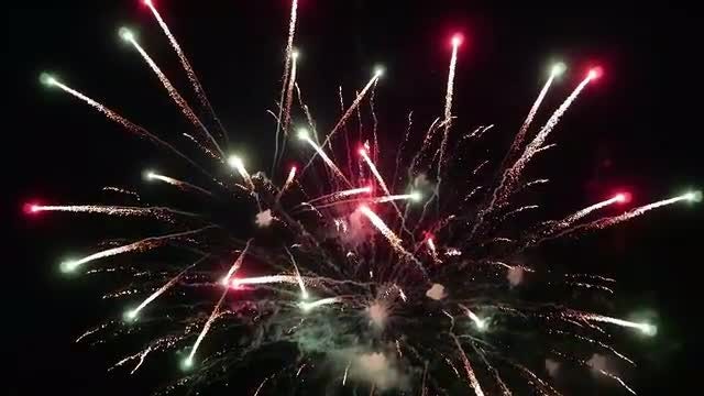 Fireworks In The Night Sky: Stock Video