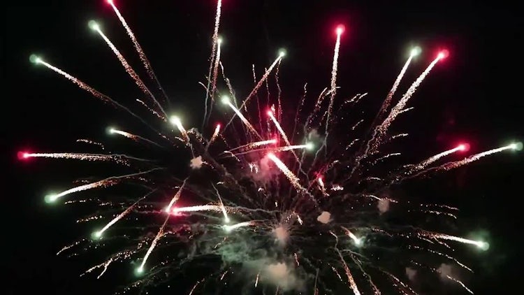 Fireworks In The Night Sky: Stock Video