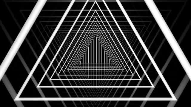 Triangle Tunnel Background: Stock Motion Graphics