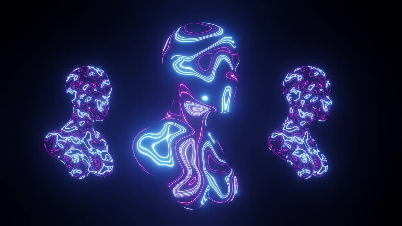 Neon Human Models - Stock Motion Graphics | Motion Array