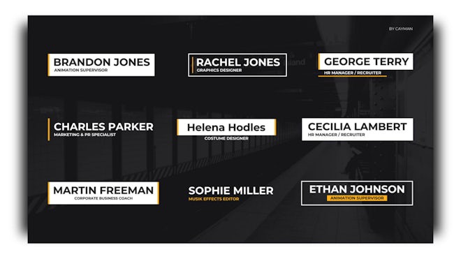 Modern Lower Thirds Freebies template preview