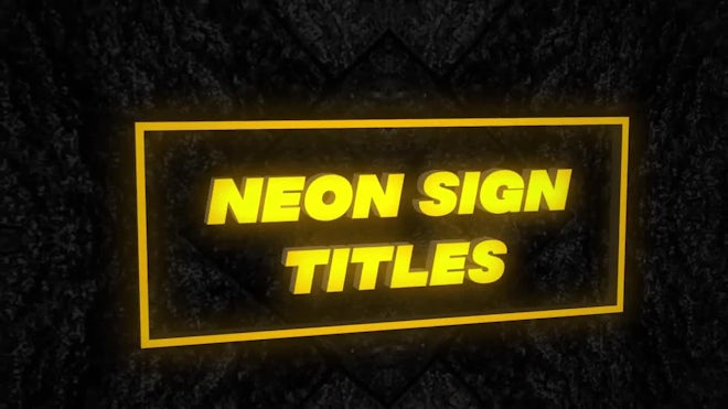 Neon Sign Titles Freebies template preview