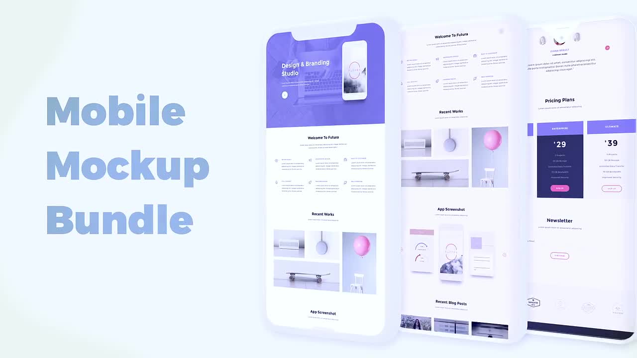 Download Mobile Mockup Bundle - After Effects Templates | Motion Array