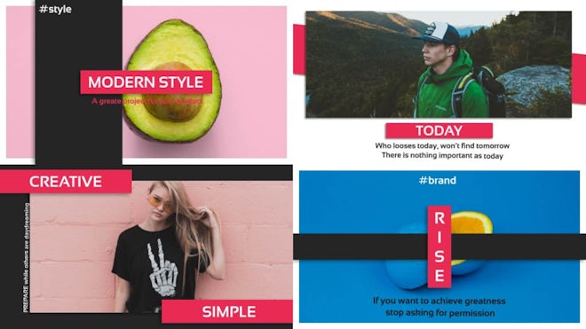 Typography Scenes 5 Freebies template preview