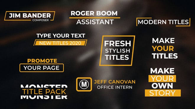 Lower Thirds/Titles Pack 11 Freebies template preview