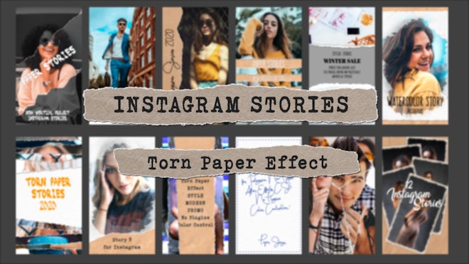 Paper Stories For Instagram Freebies template preview