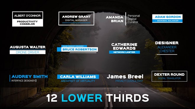 Lower Thirds Freebies template preview